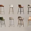 Stylish Modern Bar Stools Collection With Multiple Colors And Metal Wooden Legs