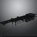 Heavy Duty Black Flatbed Trailer Featuring Multi Wheel Long Chassis For Cargo Transport