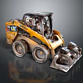 CAT Skid Steer Loader Utility Vehicle With Heavy Duty Front Bucket For Construction Work