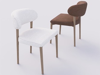 Modern Dining Chair Single Chair Leisure Chair Bar Chair 3d model