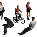 Many characters 3d model