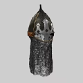 Medieval Chainmail Shirt With Leather Straps And Decorative Metal Rivets For Historical Costume