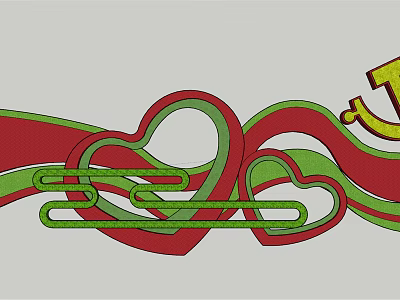 Modern Grass Carving Five-color Grass 3d model Modern Grass Carving Five-color Grass 3d model