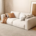 modern double sofa multiplayer sofa double sofa 3d model