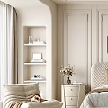 Elegant Bedroom Interior Design With Chandelier Framed Pictures Bed Nightstands And Soft Rug