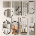 Stylish Assorted Shaped Mirrors As Decorative Elements For Interior Walls