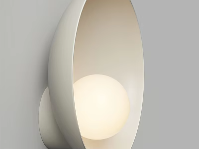 Modern Curved White Wall Sconce With Soft Illuminating Light For Home Interior 3d model