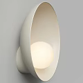 Modern Curved White Wall Sconce With Soft Illuminating Light For Home Interior