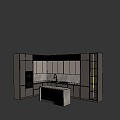 cabinet kitchen miele oven range hood sink 3d model