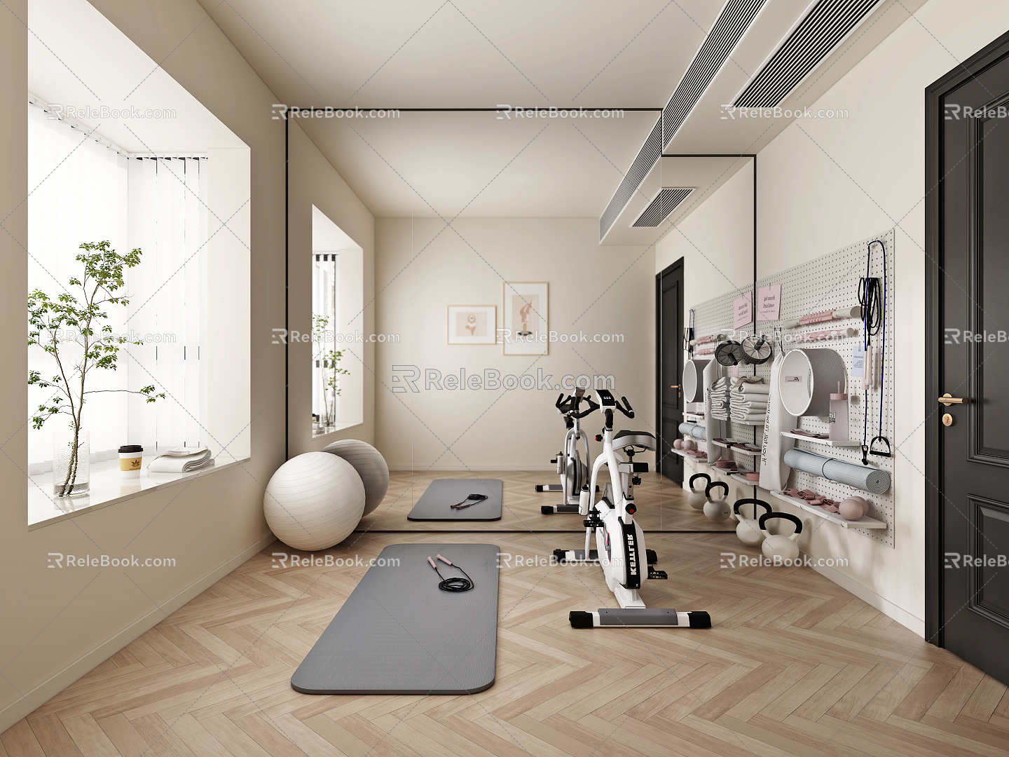 Modern Gym Home Gym 3d model