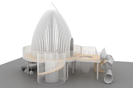 Amusement Equipment Square Supporting Amusement Equipment Commercial Square Outdoor Theme Park Slide Combination 3d model
