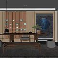 New Chinese Tea Room 3d model