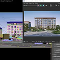 Modern Multi Story Residential Building Exterior With Green Landscaping Lawns And Pathways