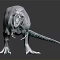 Transparent Dinosaur Skeleton Model With Realistic Anatomical Detail And Clear Structure