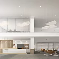 Modern Hall Office Front Desk 3d model
