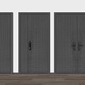 Modern security door entry door security door 3d model