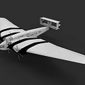 Vintage White Airliner With Biplane Design Black Stripes And Propeller Engines