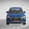 Blue Audi SUV with UK Plate Modern Exterior Design and Stylish Features