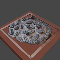 Detailed Trilobite Fossil Model Display With Intricate Shell Patterns And Arrangement
