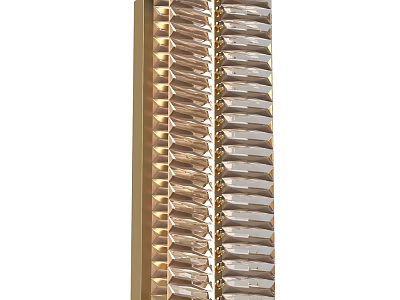 Modern Stylish Wall Lamp With Geometric Textured Surface And Gold Silver Finish 3d model
