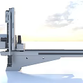 Industrial Equipment With Automated Mechanical Arm And Long Reach Metal Structure