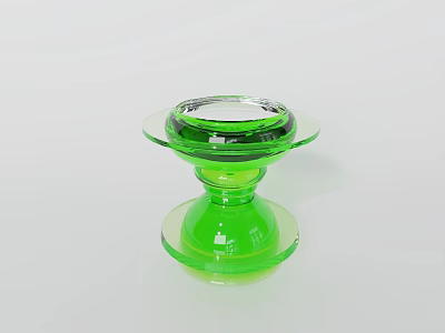 Green Glass Display Base For Musical Instruments And Painting Tools With Transparent Double Layer Design 3d model