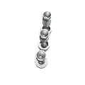 Silver Metal Industrial Components With Various Shapes And Hollow Cylindrical Designs