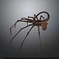 Fantasy Spider Like Creature With Long Legs And Curled Tail 3d model