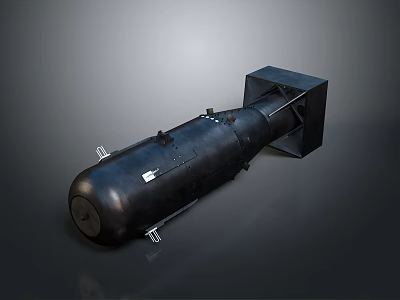 Black Cylindrical Mechanical Device With Square Rear Structure And Metal Components 3d model