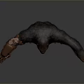 3D Render of Gorilla Character With Mechanical Arm and Realistic Fur