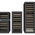 Embedded constant temperature wine cabinet semi-open 3d model