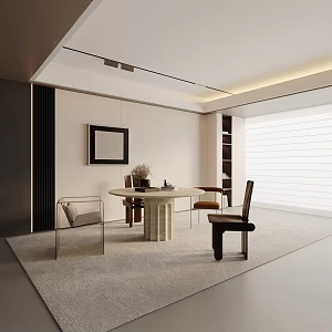Modern dining table 3d model