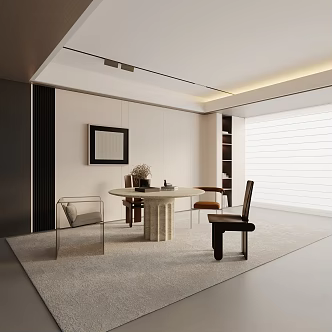 Modern dining table 3d model