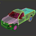 Gray Mitsubishi Single Cab Pickup Truck With Cargo Bed And Modern Exterior Design