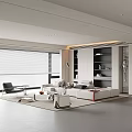 Modern Living Dining Room Interior Design With Marble Sofa Dining Table And Kitchen Cabinets