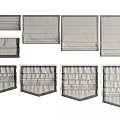 Various Styles of Roman Blinds with Different Textures and Designs for Home Windows