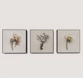 Modern Plant Painting Decorative Painting Flower Painting 3d model