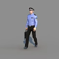 Modern Man Traffic Police 3d model