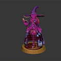 Commercial Display Equipment With Purple Hat Witch Figurine And Orange Base