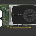NVIDIA Quadro K600 Graphics Card with Cooling Fan and PCI Interface 3d model