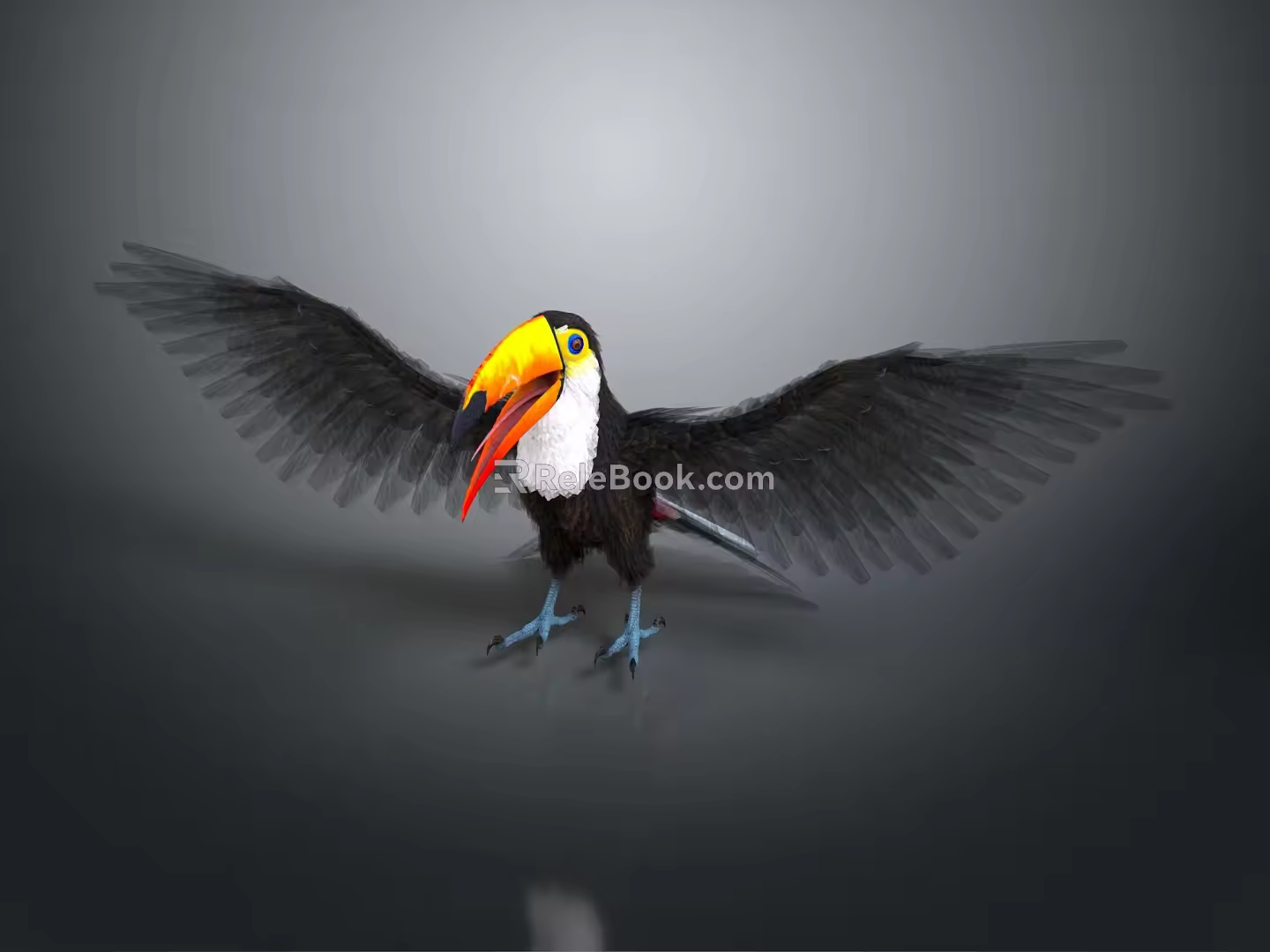 Modern bird toucan Togo toucan large toucan 3d model