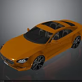 Orange Sports Car with Black Roof and Sleek Modern Design Alloy Wheels on Reflective Surface