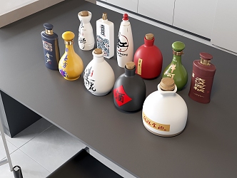 Chinese wine bottle 3d model