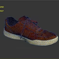 Red Casual Leather Shoes with Classic Laces and Light Colored Sole for Retro Style Look