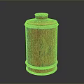 Vintage Copper Storage Jar With Decorative Design And Engraved Letter M