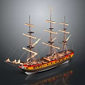 modern ship ancient ship ancient warship large ancient ship ancient warship 3d model