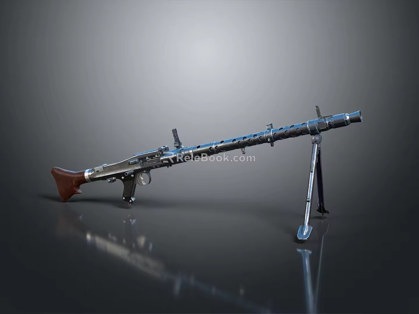 modern rifle semi-automatic rifle combat rifle battle rifle 3d model