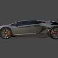 Sleek Silver Gray Supercar With Aerodynamic Body Black Rear Spoiler And Red Brake Calipers