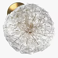 Elegant Modern Crystal Chandelier With Transparent Glass Petal And Round Design Details