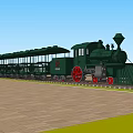 Sightseeing train 3d model